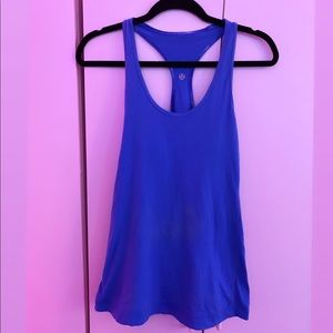 Blue lululemon workout running top tank